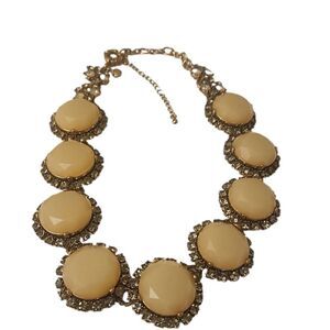 J.Crew Necklace Sparkle Rhinestones Heavy Gold Tone